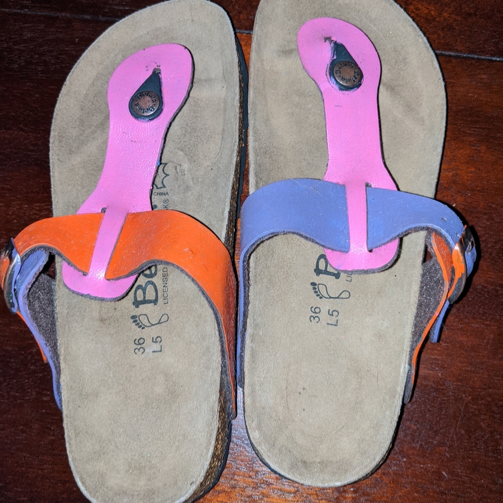 Hand painted Birkenstock sandals flip flops thongs